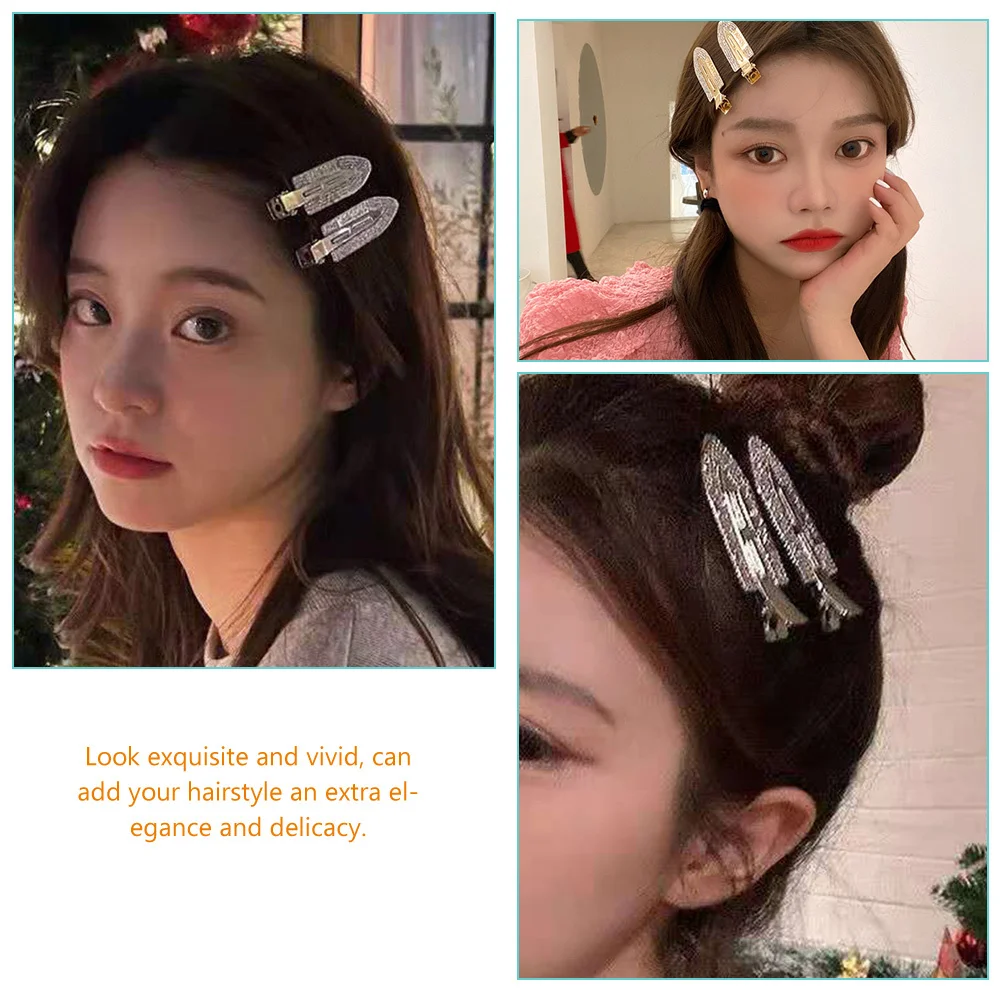 

4Pcs No Crease Hair Clips Alloy Durable Bangs Clip Lightweight Hair Accessories for Women Fashion Styling
