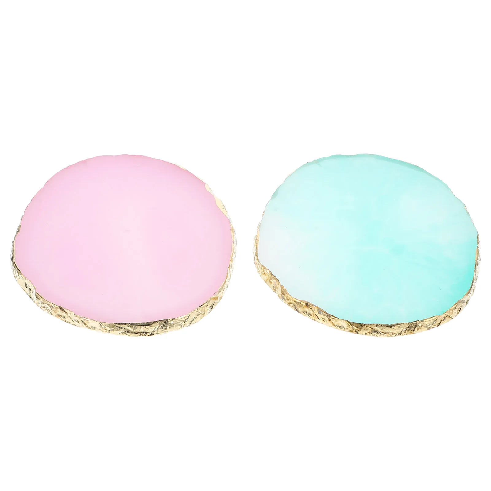 2 pezzi tavolozza per nail art resina miscelazione colore agata fette verde viola unghie smalto vassoio strumenti base cappotto strato superiore gel manicure