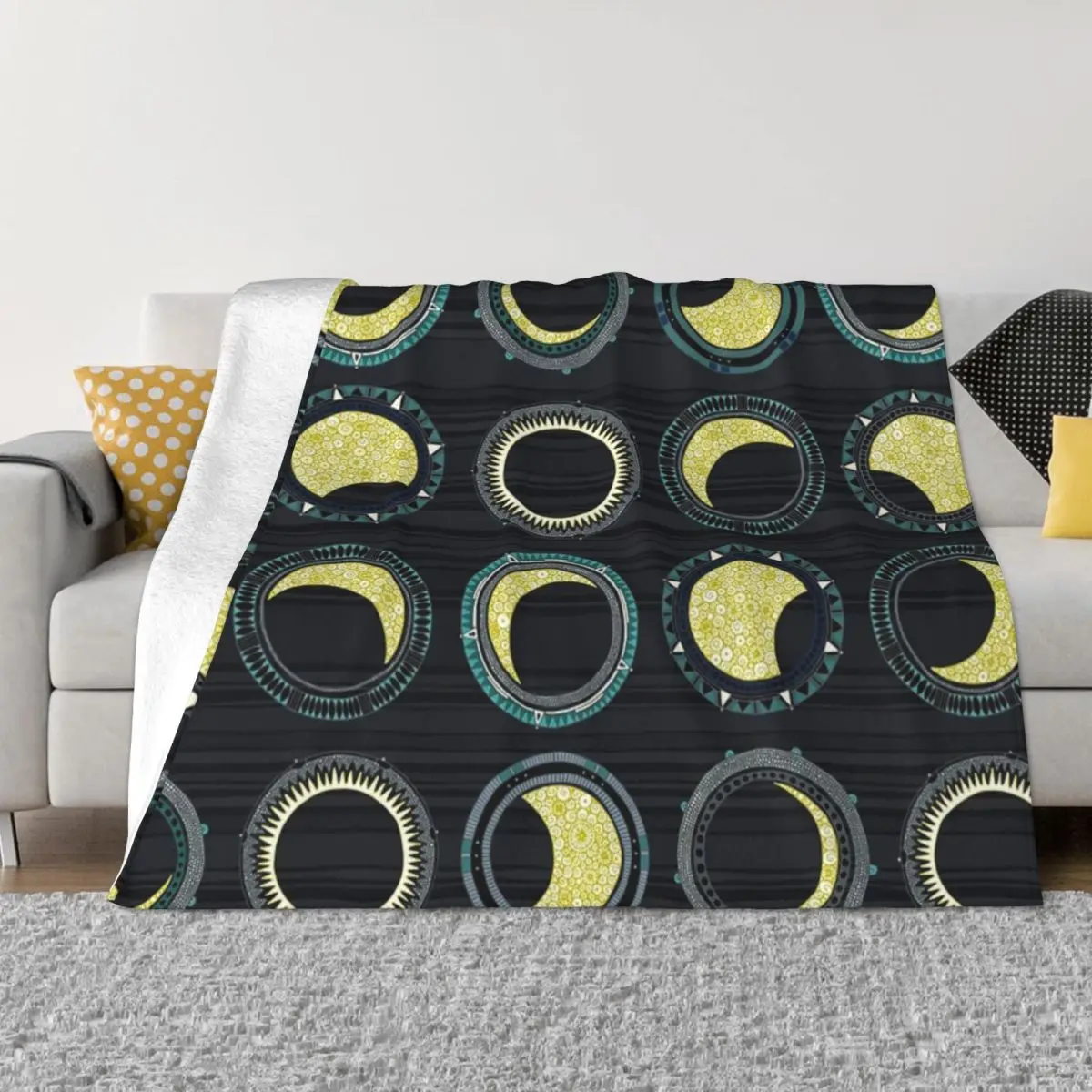 Solar Eclipse Mandala Four Seasons Universal Blanket Travel Can Be CoveredChristmas Present