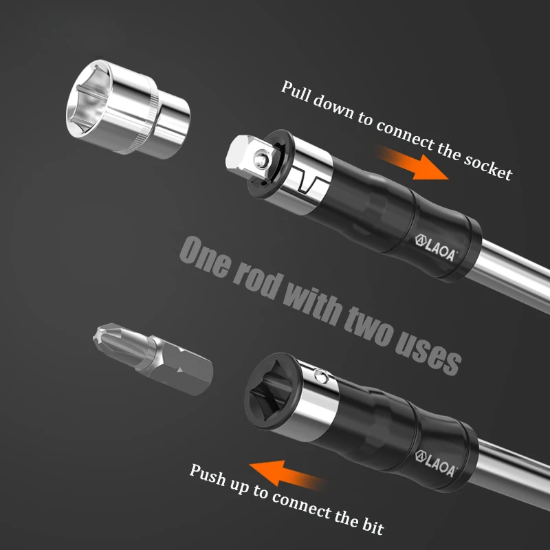 LAOA Шатун двойного назначения, электрический преобразовательный стержень, адаптер, удлиненный стержень для преобразования бит