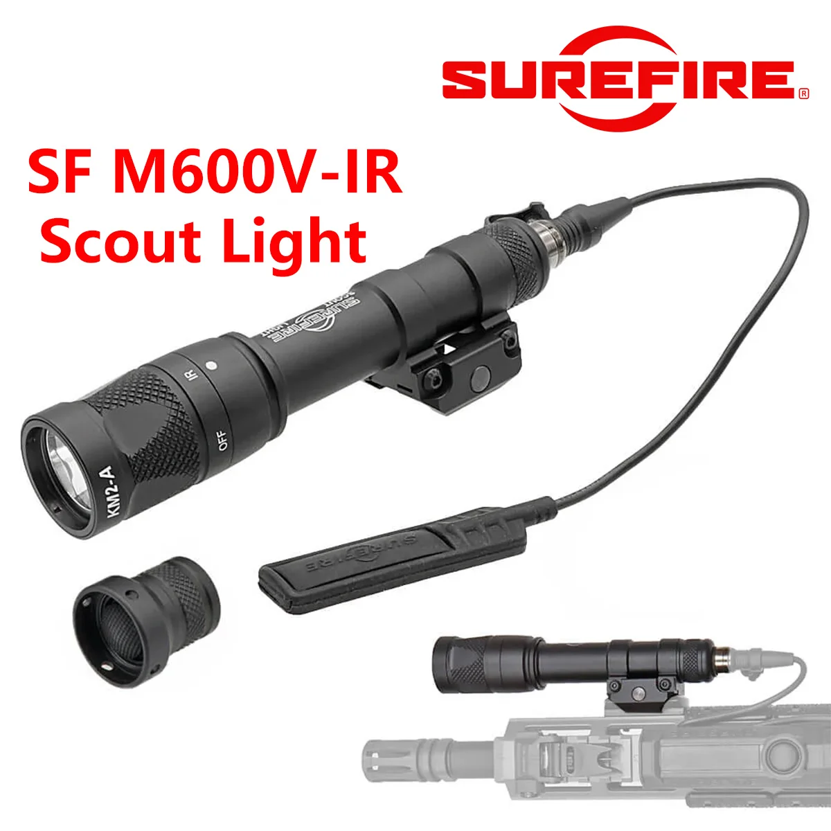 Surefire M600C M600B M600 M300C M300B M300V IR M600V IR Metal Tactical Scout Light AR15 Rifle Gun Airsoft Hanging Flashlight