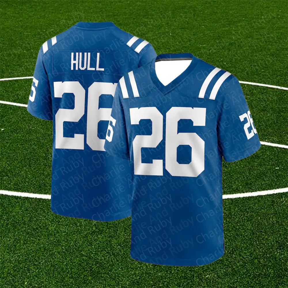 Evan casco-IndianColts Jersey para esportes, Ronnie, Marshall, Jr. Dayo, Odeyingbo, tops de moda, cor azul, tendência, roupas esportivas, No.26, 48,54