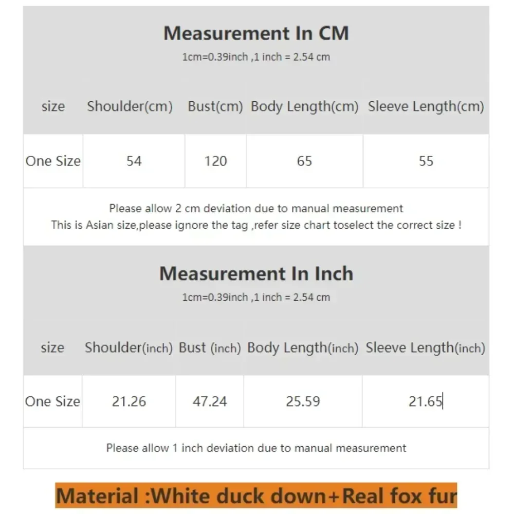 Jaket Bulu Angsa Putih Elegan Wanita Mantel Bulu Asli Jaket Bulu Angsa Putih Jaket Puffer Mantel Bulu Rubah Musim Dingin Baru Wanita