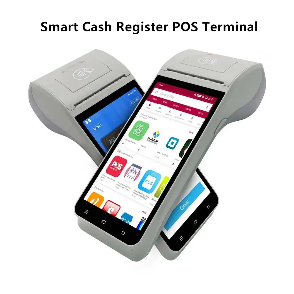 

5.5-inch Touch Screen 4G WIFI Android 11 Smart Cash Register POS terminal with 58mm Thermal Receipt Printer NFC Reader Scanner
