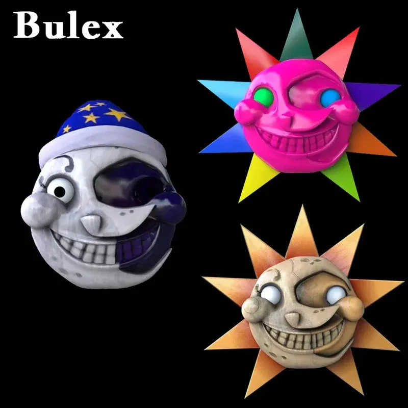 Máscara de infracción de seguridad, máscaras de Cosplay Sun Moon Sundrop, accesorios de Halloween, casco de látex elegante para adultos, ujfj de alta calidad