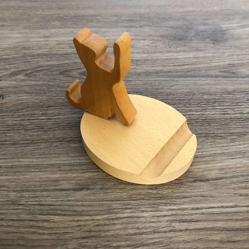 

Solid wood base, beech mobile phone holder, wooden mobile phone holder.