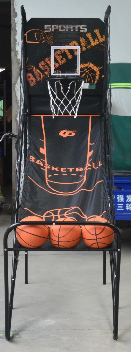 折りたたみ式シングルショットバスケットボールアーケードゲーム機、折りたたみ式バスケットボールシステム、1人用バスケットボールシューティングゲーム TB-1918