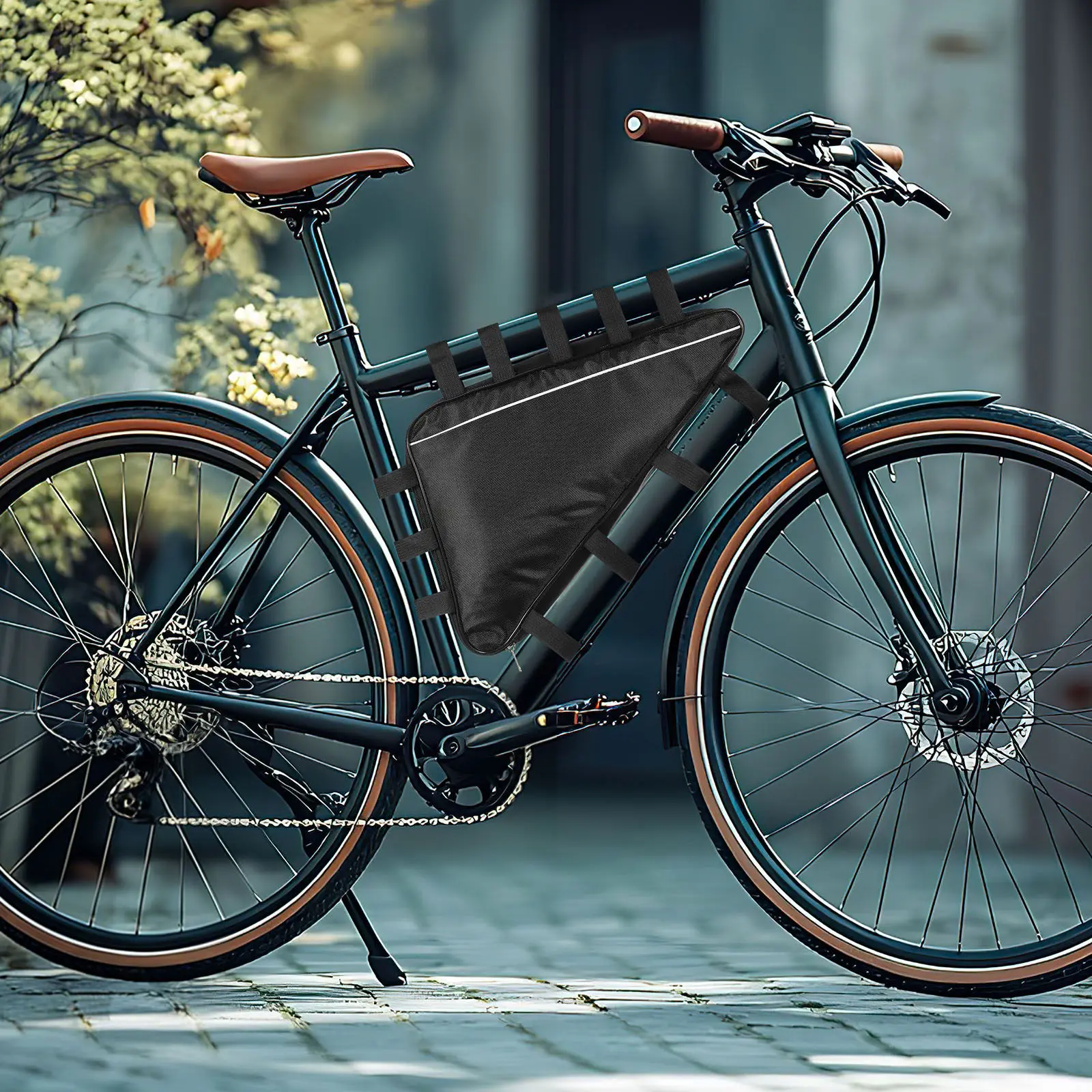 

Premium Bike Triangle Bag Large Capacity Rainproof Frame Mount Storage Pouch for Bicycle Phone Cycling Hiking Camping