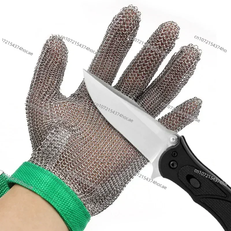 1PCS Stainless Steel Glove Cut Resistant Glove 304 Resistant Stainless Steel Wire Metal Mesh Kitchen Butcher Cut-Resistant