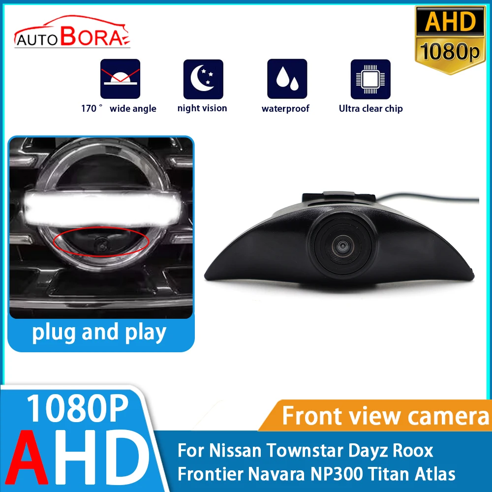 

AutoBora Ultra Clear Night Vision LOGO Parking Front View Camera For Nissan Townstar Dayz Roox Frontier Navara NP300 Titan Atlas