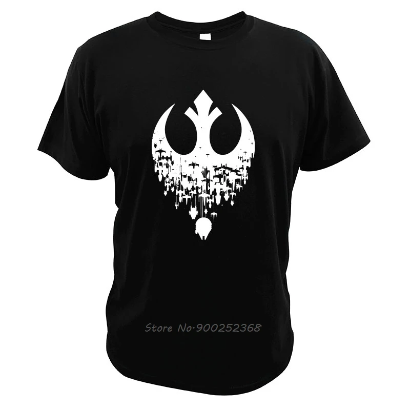 Camiseta con estampado digital de la película Fractured Rebellion, diseño de Caballero Jedi Rebelde, camiseta espacial para hombre, de algodón, talla asiática.