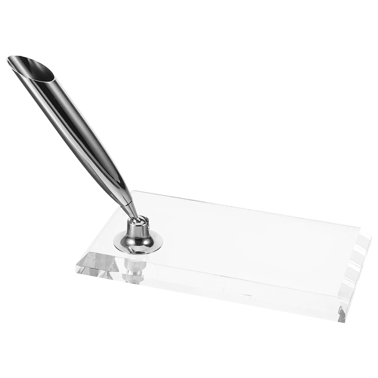 

Single Pen Holder Acrylic Dip Pen Stand Stable Weighted Base Desk Office Accessories Quill-Pen Support
