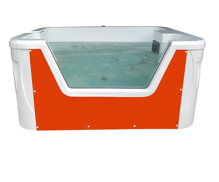 Deep/ Large Size Freestanding Acrylic Massage SPA Glass Baby Bathtub with Shower