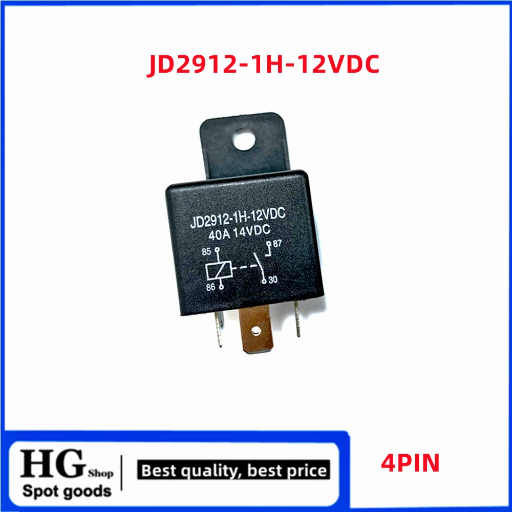 Original JD2912-1H-12VDC JD2912-1H 24VDC 4pin 40A 12V 24V normally open four-pin automotive electromagnetic relay