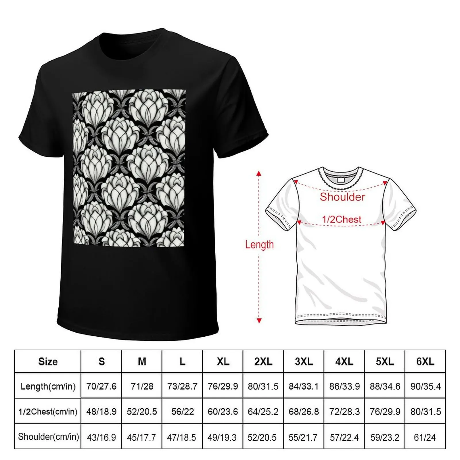 Vintage Floral Cottagecore Romantic Flower Peony Design Black and White T-Shirt Breathable Workout Short Sleeve Top