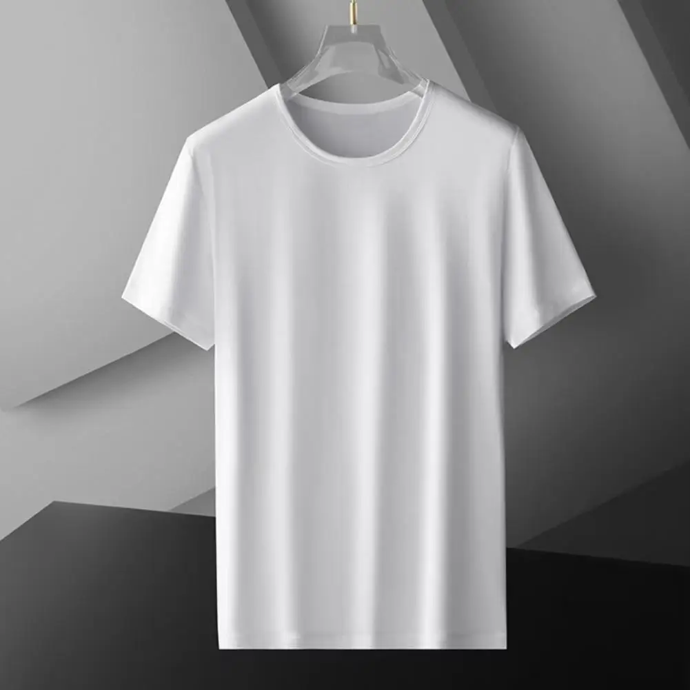 Men Summer T-shirt Round Neck Short Sleeves Quick Dry T-shirt Men Jogging Tee Loose Fit T-shirt summer Outdoor Sport T-shirts