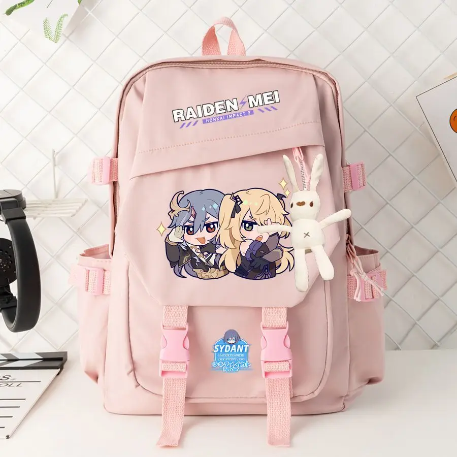 Honkai Impact Collaboration 2023 nueva mochila de gran capacidad para estudiantes de primaria grados 3 a 6 niños niñas medianos y altos