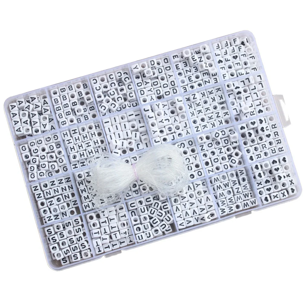 

1200 шт., набор бусин с алфавитом, 6 мм, квадратные акриловые бусины-кубы для изготовления ювелирных изделий, браслет с именем «сделай сам», ожерелье, игра для вечеринки