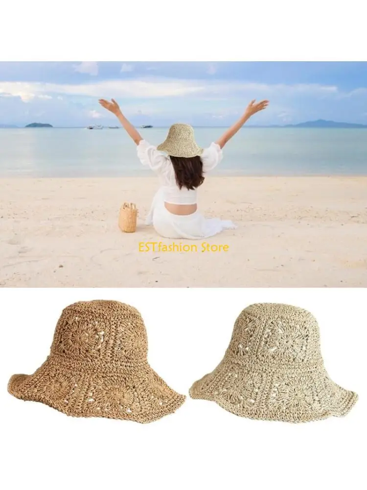 

Y5GC милая панама для девочек, дышащая летняя шляпа-ведро с солнцезащитным кремом и солнцезащитным козырьком