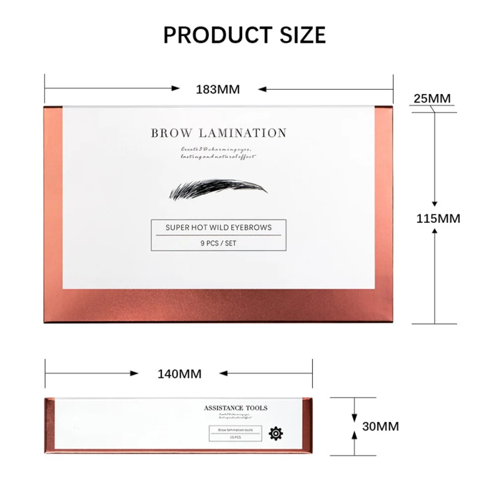 ชุดอุปกรณ์เคลือบคิ้ว 1 ชุด อุปกรณ์จัดแต่งทรงคิ้ว DIY สำหรับผู้หญิง ชุดอุปกรณ์เคลือบคิ้วเพื่อคิ้วสวยเป็นธรรมชาติ
