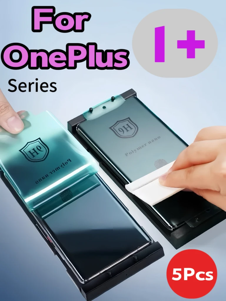 

5Pcs For Oneplus 13 12 12r 11 10 9 8 Pro ACE 2 3 One Plus Screen Protector Accessories Protections Protective With Kit Not Glass