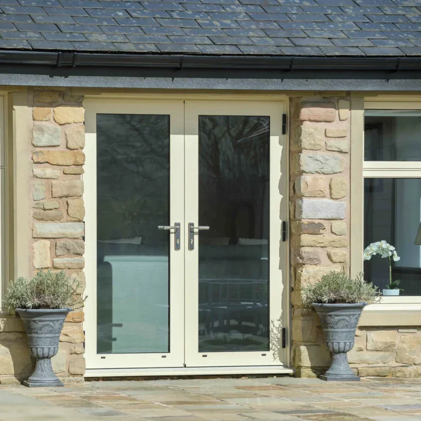 Latest Design Aluminum Frame Arched Glass French Door CE Certification French Hinged Doors Cost Effective French Entrance Doors