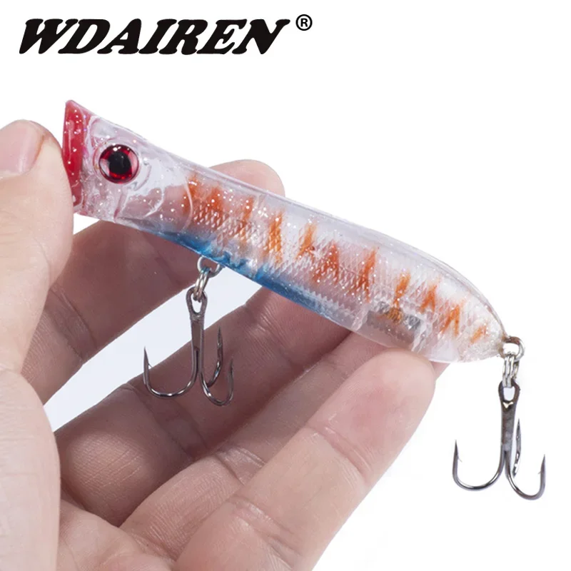 

1 Pc Topwater Popper Plastic Wobblers Fishing Lure 8cm 11g Swimbait Artificial Hard Bait for Bass Pike Crankbaits Fishing Tackle