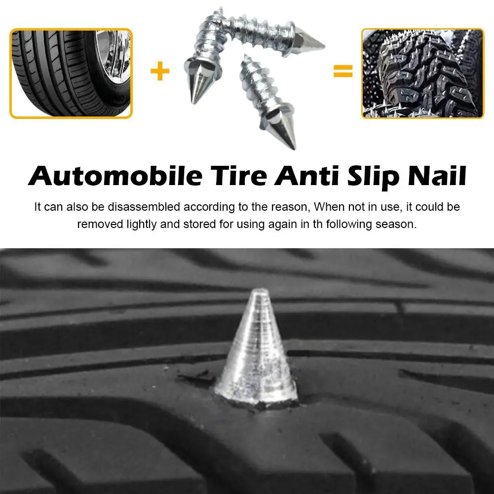 Tire Spikes Anti-Slip Screws Nails Auto Motorcycle Shoes Truck Spikes Anti-ice Cleats Tyre Car Acc Off-road Sole Bike