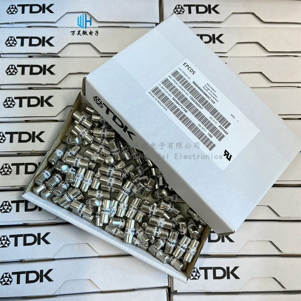 1PCS B88069X2860C102 EPCOS/TDK ceramic gas discharge tube A83-A350X  SMD 350V  Surge protective