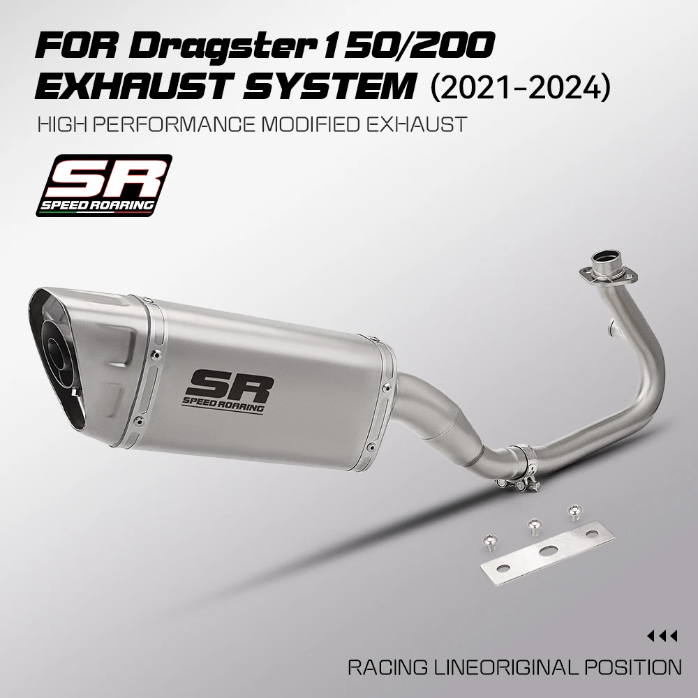 

Racing Line Exhaust System for Dragster150/200 (2021-2024) Stainless Steel Motorcycle - Original Position