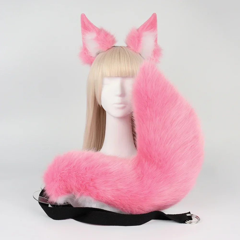 Yuzao Front Beast Ear Beast Tail Hair Hoop Imitation Plush Shina Genshin Impact Cosplay Fox Ear Fox Tail Suit