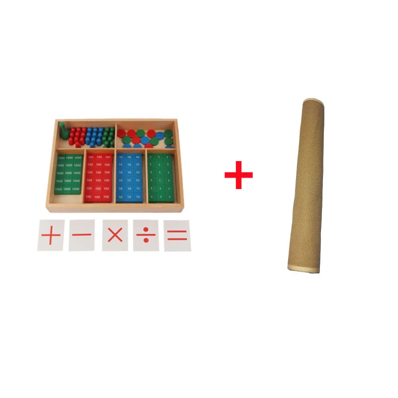 Juego de sellos de matemáticas Montessori para niños, herramientas de aprendizaje Dvision, juguete educativo temprano, suma, resta, multiplicación