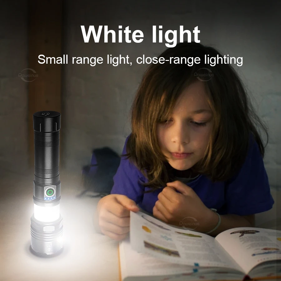 Lanterna LED de alta potência mais poderosa 1000000 LM Fluorescente Lanterna de Longo Alcance Impermeabilização Lâmpada Recarregável Tática