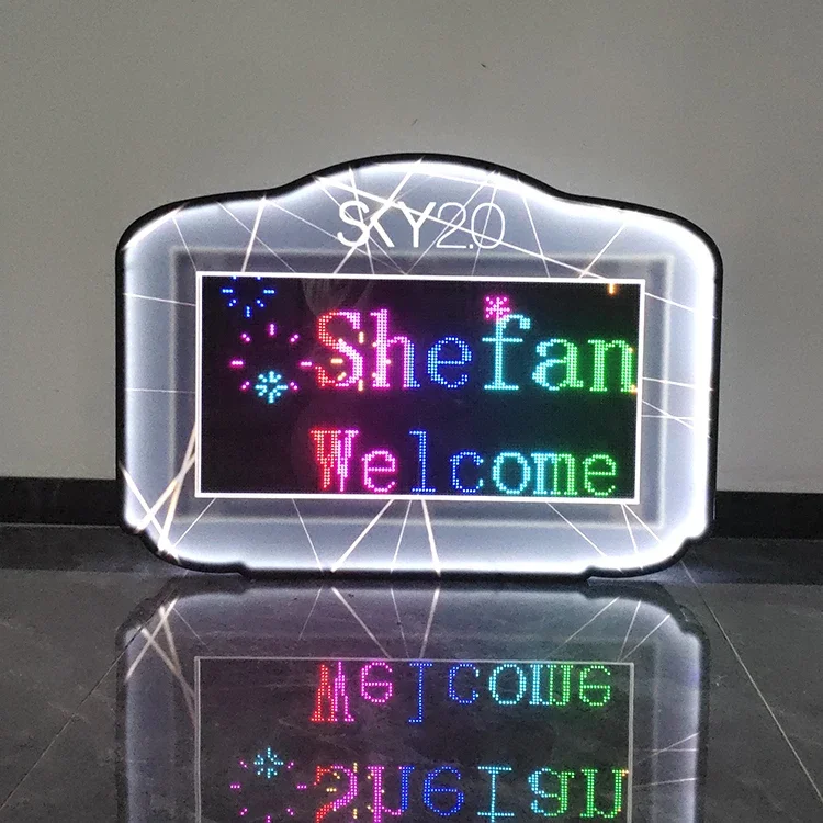 Wholesale Custom Nightclub Bar KTV Color Gradient Digital Message Board And LED Screen Sign