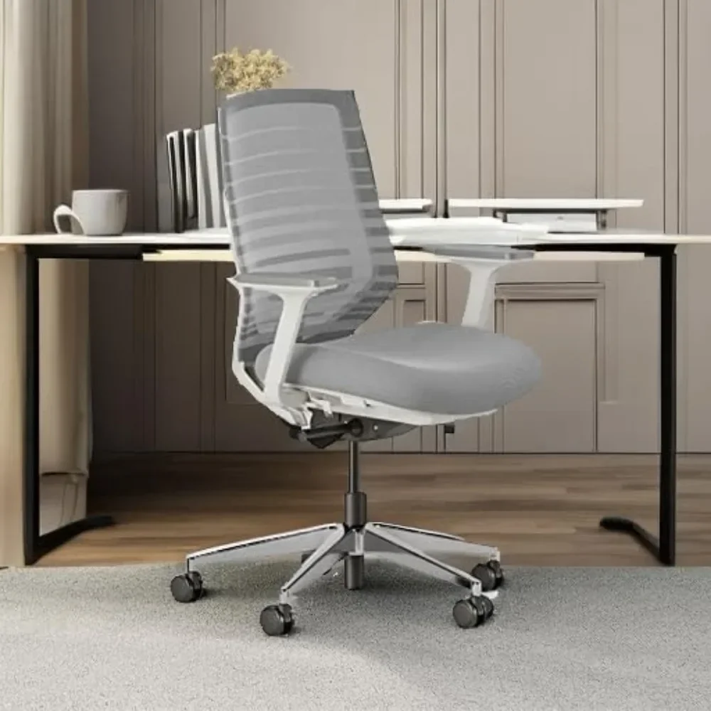 Office Chair Ergonomic with Adjustable Lumbar Support, Breathable Mesh Backrest, and Smooth Wheels Nylon  A Versatile Desk Chair