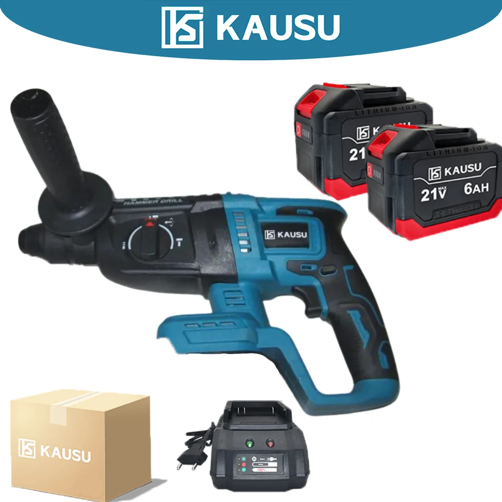 

26MM 3 in 1 Brushless Electric Hammer Multifunctional Rotary Hammer Drill Steel Concrete Wood Power Tools For Makita 18V Battery