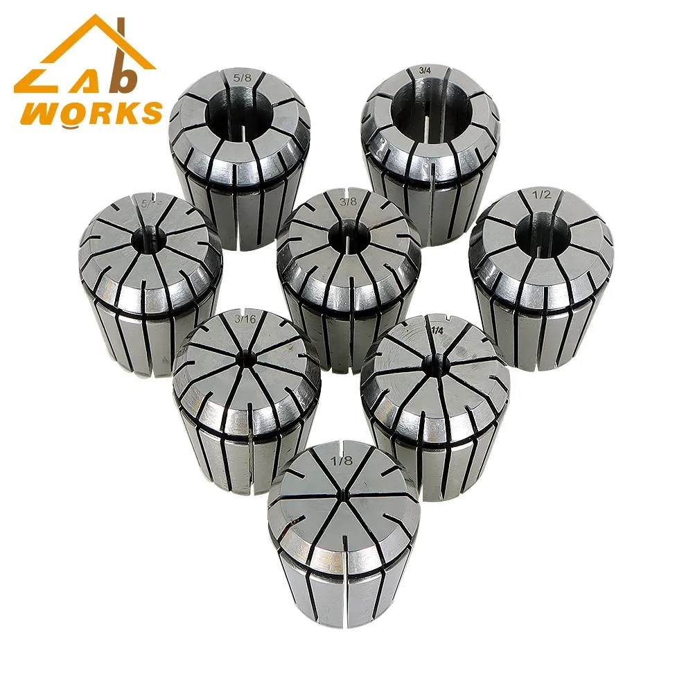 ER32 Spring Collet 1/8"-3/4" For CNC Milling Lathe Tool Engraving Machine 8 Pack