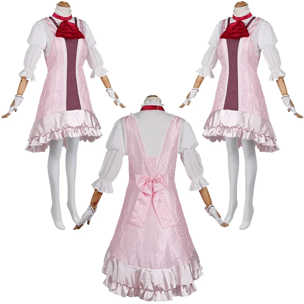 Lolita Lili Cosplay Fantasy Dress Bow Tie Gloves Anime Game Tekken8 Disguise Costume Adult Women Roleplay Fantasia Outfits