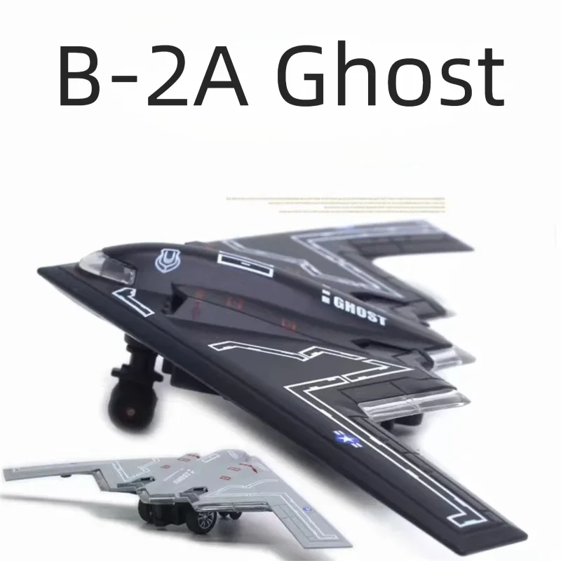 Modèle d'avion de chasse américain B-2A Ghost Bomber en alliage de 25 cm avec son et fonction de recul, pour les garçons passionnés d'aviation militaire créative
