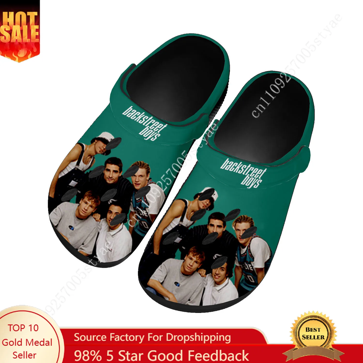 

Backstreet Boys Water Shoes Home Garden Clogs Mens Women Youth Boy Girl Sandals Custom Breathable Hole Slippers Black