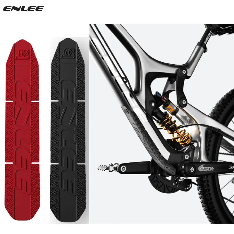 ENLEE Mountainbike-Rahmenschutz, Unterrohr-Aufkleber, Silikon, 3 m, Bodenaufkleber, kollisionssicher, wasserdichte Schutzplatte