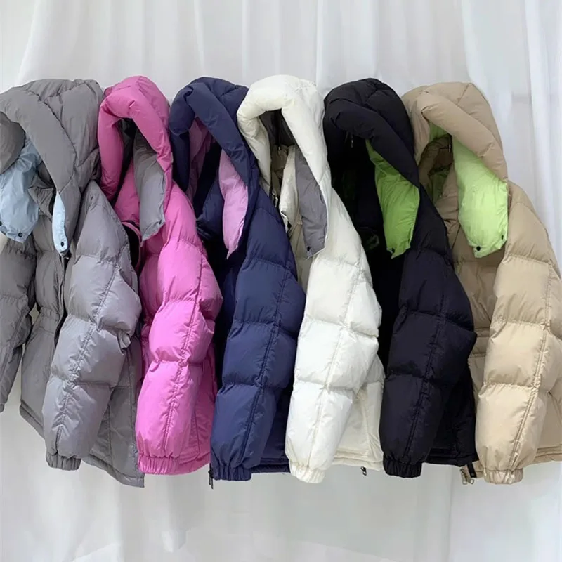 White Duck Down Women Down Jacket Overcoat 2024 New Winter Fashion High Quality Warm Hooded Thickening Women Down Jacket H237