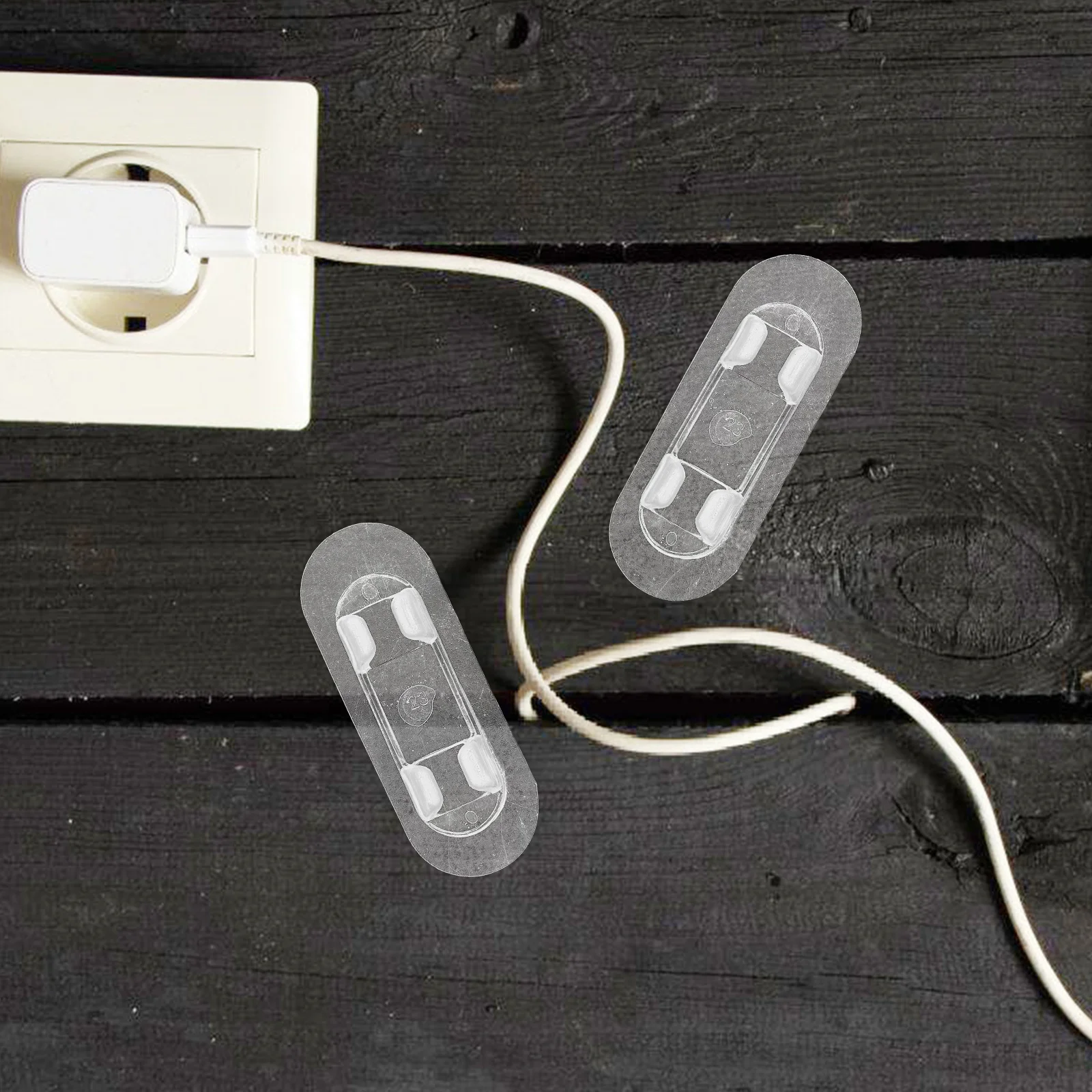 

30Pcs Electrical Wire Clips Self Adhesive Cord Holders for Home Office Car Cable Management Transparent Wire Clamp