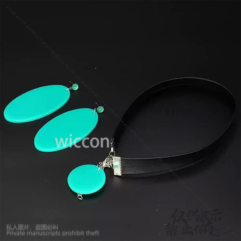 Momo cosplay traje ayase anime dandadan adereços brincos de orelha clipe de orelha gargantilha para festa de natal de halloween personalizado