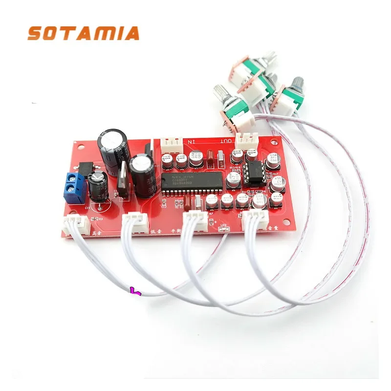 

SOTAMIA UPC1892 Tone Preamplifier Audio Board NE5532 OP AMP Preamp Potentiometer Separation Pre-amp Volume Conrtol DIY Power Amp