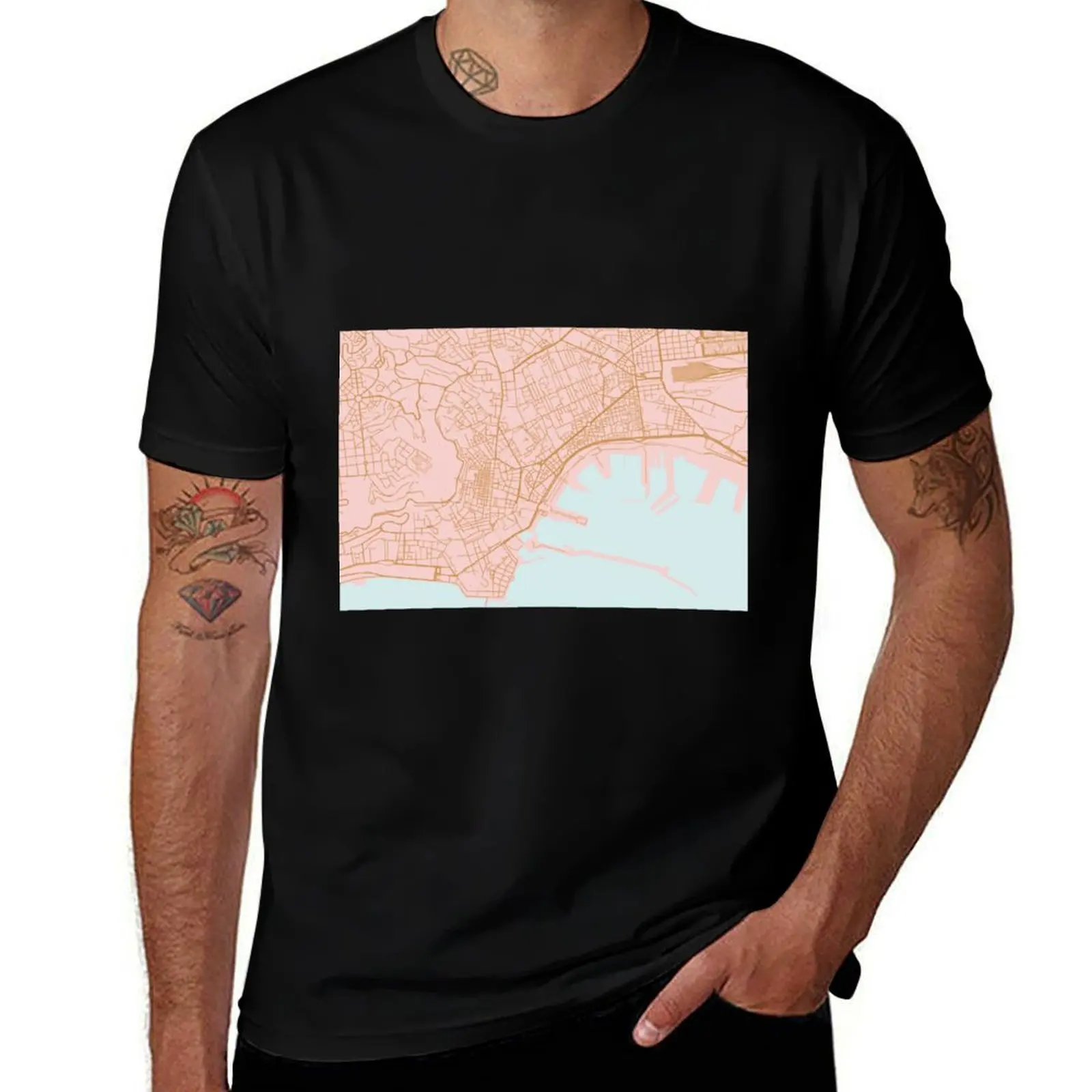 Naples map, Italy T-Shirt graphic t shirts for man T-Shirt
