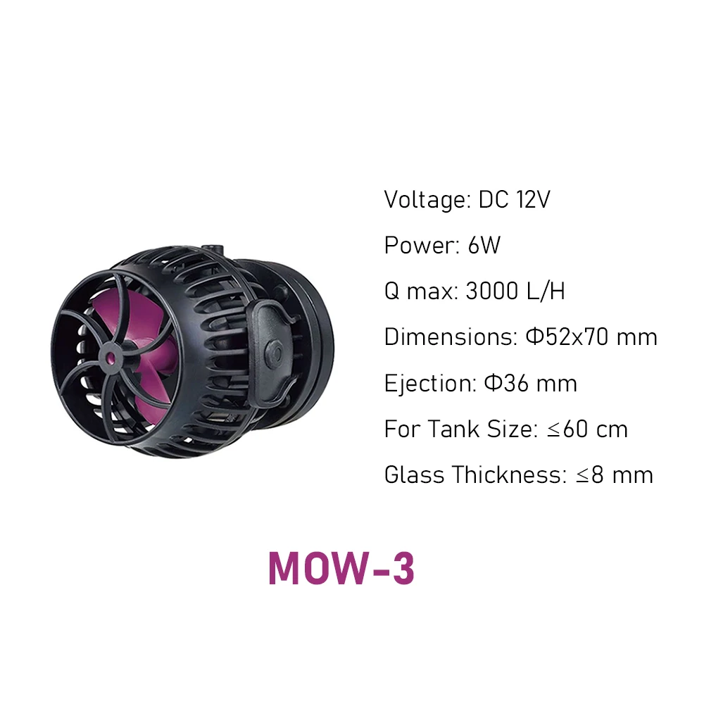 NONE Jebao MOW Series Smart WiFi Aquarium Wasserwellenherstellerpumpe mit LCD-Display-Controller für Aquarien 3