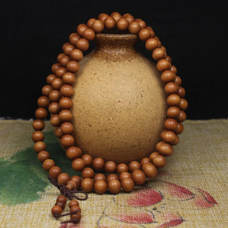 Indian Barbie Sandalwood Beads Bracelet8mm Wholesale Men's and Women's Sandalwood108Beads Factory direct sales