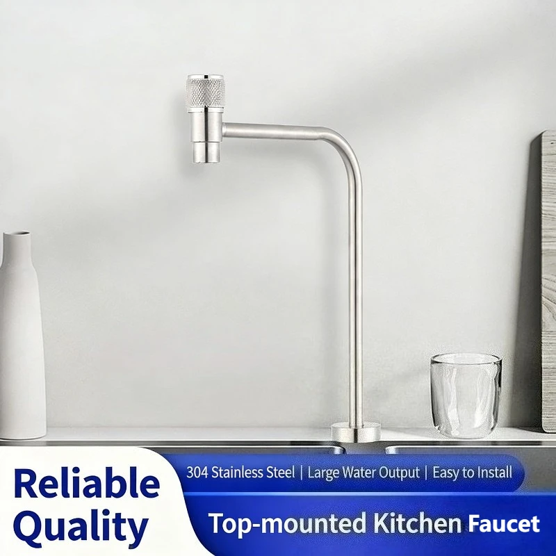 

Top Open Water Purifier Faucet, Suitable for Bathroom Wash Basins, Kitchen Sinks and Balcony Laundry Tubs, 304 Stainless Steel