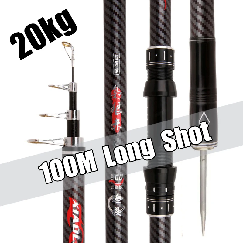 

Telescopic Fishing Rod 2.4/2.7/3.0/3.6/4.2/4.5m Carbon Travel Surf Rod Spinning Power Beach River Distance Throwing Fishing Rod